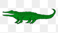 Crocodile png sticker, animal illustration, transparent background. Free public domain CC0 image