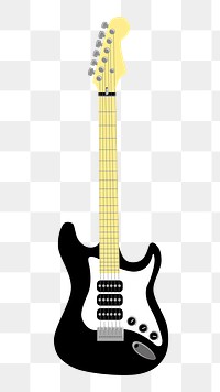 Electric guitar png sticker, musical instrument illustration, transparent background. Free public domain CC0 image