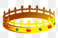 Crown png sticker illustration, transparent background. Free public domain CC0 image.