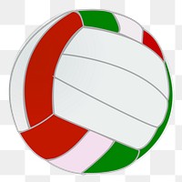 Volleyball png sticker illustration, transparent background. Free public domain CC0 image.