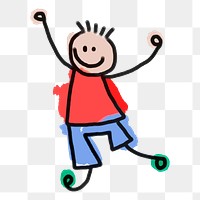 Boy doodle png sticker, transparent background. Free public domain CC0 image