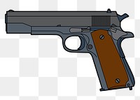 Handgun png sticker, illustration, transparent background. Free public domain CC0 image