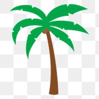 Palm tree png sticker, tropical illustration, transparent background. Free public domain CC0 image