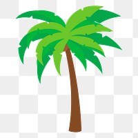 Palm tree png sticker, tropical illustration, transparent background. Free public domain CC0 image