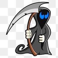 Grim the Reaper png sticker, Halloween illustration, transparent background. Free public domain CC0 image