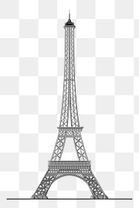 Paris Eiffel Tower png sticker, architecture illustration, transparent background. Free public domain CC0 image