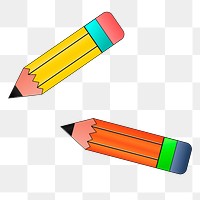 Pencils png sticker, stationery illustration, transparent background. Free public domain CC0 image