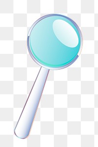 Magnifying glass png sticker object illustration, transparent background. Free public domain CC0 image.