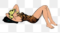 Vintage woman png sticker, transparent background. Free public domain CC0 image