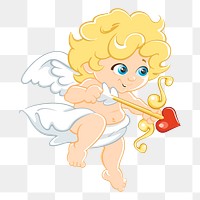 Cupid png sticker, Valentine's day illustration, transparent background. Free public domain CC0 image