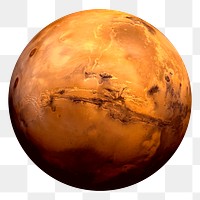 Planet Mars png sticker, galaxy illustration, transparent background. Free public domain CC0 image