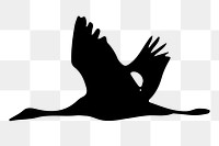 Bird silhouette png sticker, animal illustration, transparent background. Free public domain CC0 image