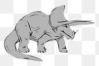 Triceratops dinosaur png sticker, transparent background. Free public domain CC0 image.