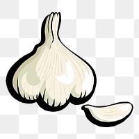 Garlic png sticker, transparent background. Free public domain CC0 image.