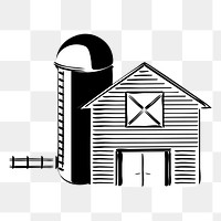 Barn png sticker, transparent background. Free public domain CC0 image.