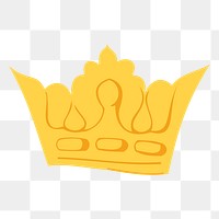 Crown png sticker, transparent background. Free public domain CC0 image.