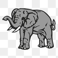 Elephant png sticker, transparent background. Free public domain CC0 image.