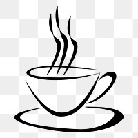 Hot coffee  png sticker, transparent background. Free public domain CC0 image.