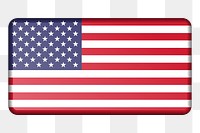 American flag png sticker, transparent background. Free public domain CC0 image.