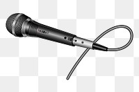 Microphone  png sticker, transparent background. Free public domain CC0 image.