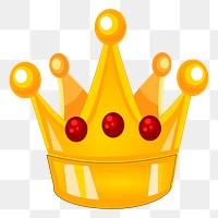 King crown png sticker, transparent background. Free public domain CC0 image.