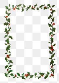 Christmas frame png sticker, transparent background. Free public domain CC0 image.