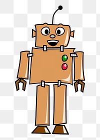 Robot png sticker, transparent background. Free public domain CC0 image.