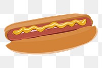 Hot dog png sticker, transparent background. Free public domain CC0 image.