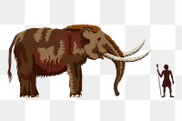 Mammoth png sticker, transparent background. Free public domain CC0 image.