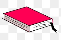 Pink book png sticker, transparent background. Free public domain CC0 image.