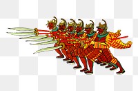 Phalanx png sticker, transparent background. Free public domain CC0 image.