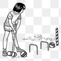 Croquet png sticker, transparent background. Free public domain CC0 image.