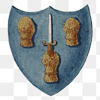 Cheshire crest png sticker, transparent background. Free public domain CC0 image.