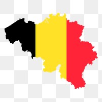 Png  Belgium flag map  sticker, transparent background. Free public domain CC0 image.