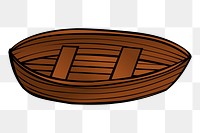 Rowboat png sticker, transparent background. Free public domain CC0 image.