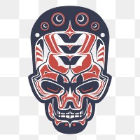 Skull mask png sticker, transparent background. Free public domain CC0 image.