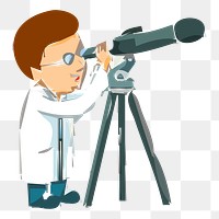 Scientist png sticker, transparent background. Free public domain CC0 image.