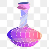 Vase png sticker, transparent background. Free public domain CC0 image.