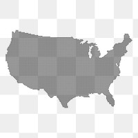 US continent png sticker, transparent background. Free public domain CC0 image.