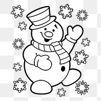 Snowman  png sticker, transparent background. Free public domain CC0 image.