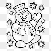 Snowman  png sticker, transparent background. Free public domain CC0 image.