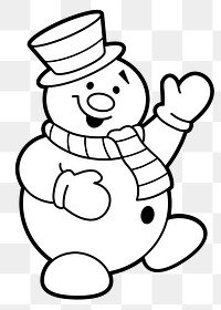 Snowman  png sticker, transparent background. Free public domain CC0 image.