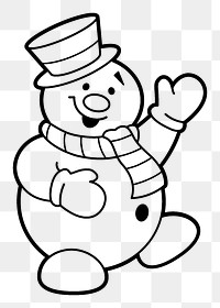 Snowman  png sticker, transparent background. Free public domain CC0 image.