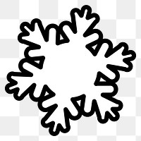 Snowflake png sticker, transparent background. Free public domain CC0 image.