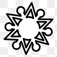 Snowflake png sticker, transparent background. Free public domain CC0 image.