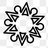 Snowflake png sticker, transparent background. Free public domain CC0 image.