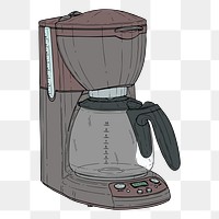 Coffee maker png sticker, transparent background. Free public domain CC0 image.