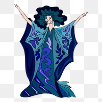 Witch png sticker, transparent background. Free public domain CC0 image.