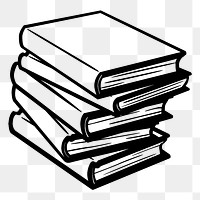 Book stack png sticker, transparent background. Free public domain CC0 image.