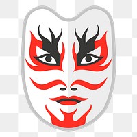 Japanese mask png sticker, transparent background. Free public domain CC0 image.